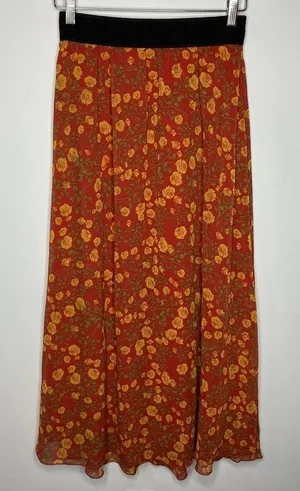 Lularoe floral‎ maxi skirt size XS thumbnail 1