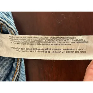 Stradivarius STR Two Toned Denim Jeans Raw Hem Women Sz 6 90s Inspired Straight thumbnail 8