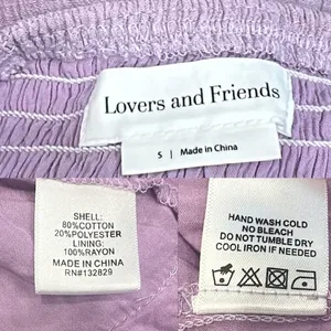 Lovers and Friends Brielle Mini‎ Dress Lavender Purple Tiered Ruffle Revolve S thumbnail 11