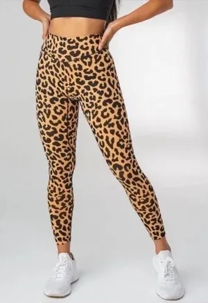 Balance Athletica King Cheetah Leggings Small Leopard‎ Print High Rise thumbnail 1