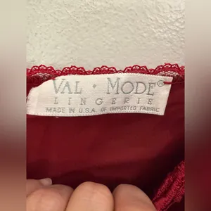 Vintage Val Mode Red Slip‎ Nightgown Medium thumbnail 3