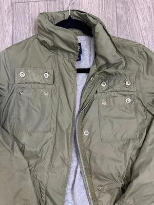 Gap Green Cargo Windbreaker Jacket | Utility Pockets | Cinched Waist | Size XS thumbnail 7