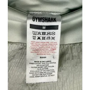 Gymshark Shorts Women Medium Gray/Green Lined 2‎ In 1 Running Training Workout thumbnail 3
