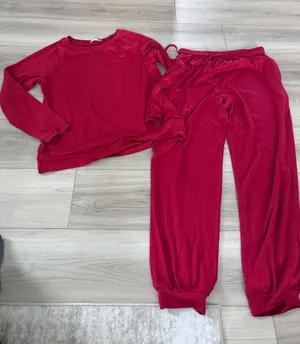 Ekouaer Womens Pajama Set Red Long Sleeve Top and Jogger Pants Lounge Set Size S thumbnail 1