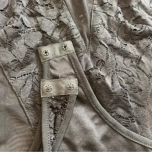 NWT A’Gaci Black lace & mesh bodysuit S floral lace sexy body suit club festival thumbnail 7