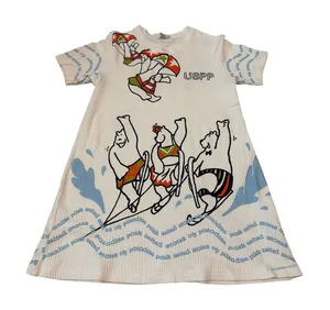 Vintage 90s USPP All Over Print Ribbed Shirt Small Polar Bear Water Ski AOP thumbnail 1