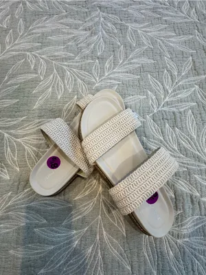 Nautica Women's Cream Woven Double-Strap Slide Sandals thumbnail 6