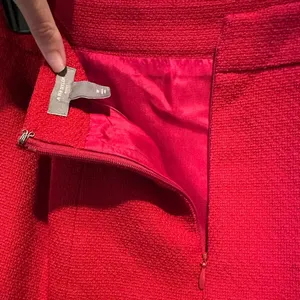 NWT Ann Taylor‎ Red Wool Pencil Skirt Size 00 Petite thumbnail 6