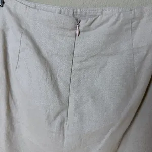 PRINCESS POLLY New Cariss Linen Blend Mini Skirt Beige Tan Size 4 thumbnail 7