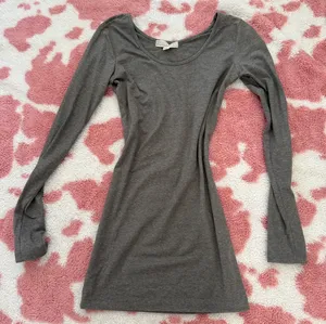 Y2K Forever 21 Heather Gray Bodycon Mini Dress XS Soft Girl Coquette thumbnail 2