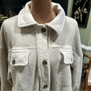 Free People Rugby Oversized Fleece Jacket – Size S thumbnail 3