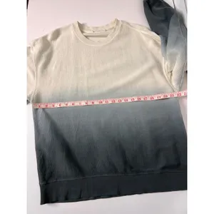 Moon Ryder Small Corded Crewneck Sweatshirt Cream Gray Cotton Long Sleeve thumbnail 7