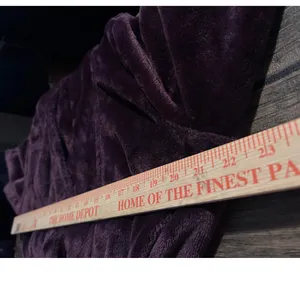 UGG Womens Purple Plush Hooded Robe Soft Fleece Belted Bathrobe Small thumbnail 7