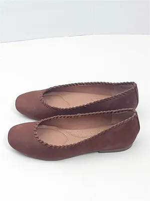 JOIE Brown Suede Almond Top Braided Trim Details Slip On Ballet Flats 8.5 thumbnail 6