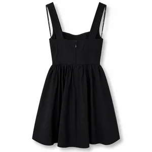 NEW Lulus Gazelle Black Ponte Knit Square Neck Princess Skater Mini Dress XS thumbnail 8