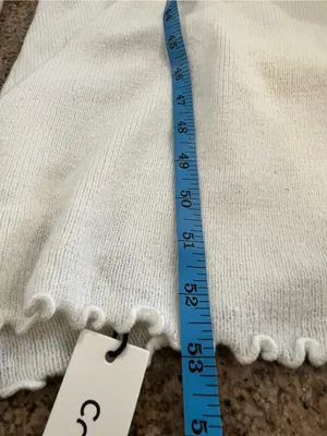 CoMMENSE Wool-Blend 3D Flower Lettuce Trim Sweater Dress Small NWT sold out thumbnail 6