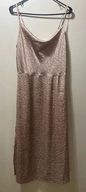 NWT Pink Moon Bay Zebra Side Slit Dress thumbnail 1
