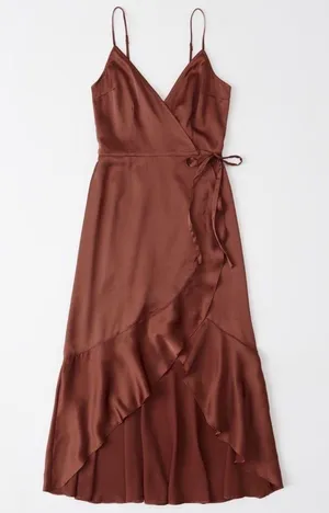 Abercrombie Satin Wrap Dress thumbnail 3