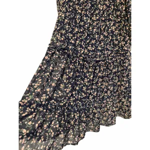 Petal + Pup Edwina Smocked Navy Tiered Smocked Floral Dress - Size S thumbnail 4
