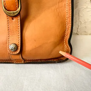 Patricia Nash Venezia Purse Tan Italian Leather Pouch Slim Crossbody Bag Vintage thumbnail 6