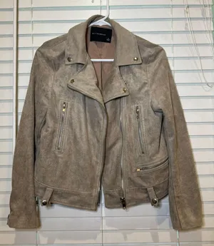 Olivaceous Faux Suede Jacket thumbnail 1