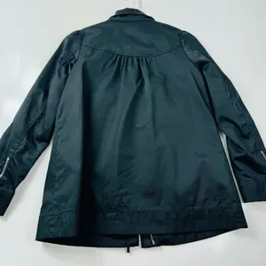H&M Black Zip‎ Button Lightweight Coat Jacket Size 6 thumbnail 8