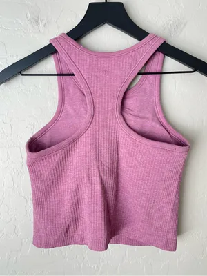 Lululemon ebb to street crop ribbed tank top pink 6 thumbnail 4