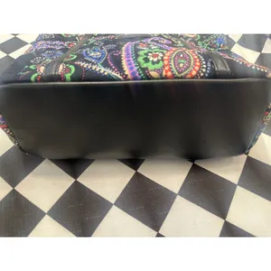 Vera Bradley Kiev Quilted Cotton Paisley Tote Bag Black Multicolor Shoulder Bag thumbnail 9