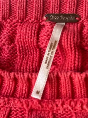 Free People Cable Knit Cropped Sweater thumbnail 5