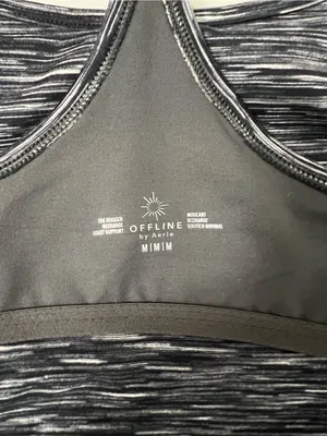 OFFLINE By Aerie Seamless Space-Dye Crop Tank - Navy thumbnail 5