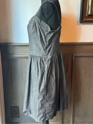 Vans Charcoal Gray Zip-Front Mini Sundress xl thumbnail 3