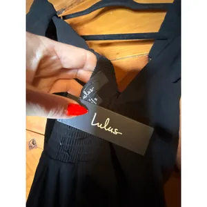 Lulus Summer Invite Black Tie-Strap Tiered Midi Dress Bridesmaid Holiday Small thumbnail 7