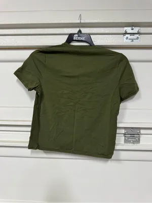SMOOTHEZ By Aerie Cotton Blend BESTEES Short Sleeve Crew T-Shirt Green Large thumbnail 4