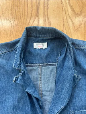 VTG 80s 90s Calvin Klein Sport Denim Jumpsuit Boiler Suit Womens Large Unisex M thumbnail 6