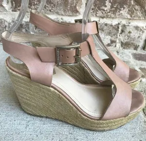 Vince Camuto Tindell Blush Wedge Sandals 1 Owner thumbnail 1
