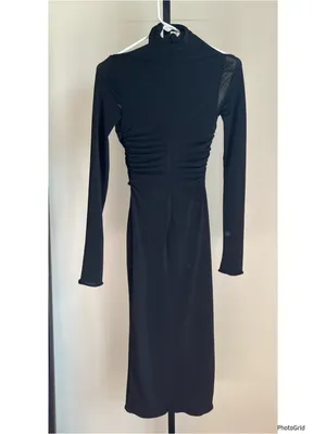 House Of CB Aline Black Jersey Cut Out Midi Dress XS thumbnail 3