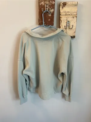 Abercrombie & Fitch Soft A & F Collared Polo Sweatshirt | Seafoam Green thumbnail 3