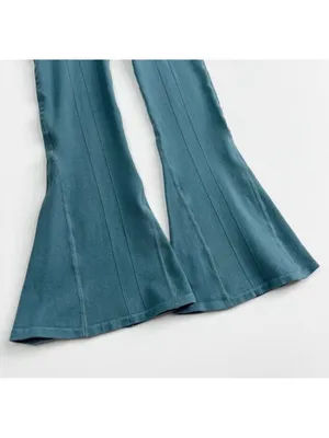 Free People FP Movement Go To Cropped Flares Size xs/small. Color Teal thumbnail 7