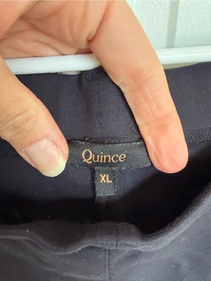 Quince XL Blue/Navy Stretch Ponte Cropped Pants‎ Pull On Career Casual thumbnail 2