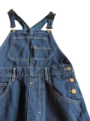 We The Free Navy Blue Cotton Overalls Pants Classic Layering Size XS Women's thumbnail 7