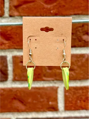 Handmade Polymer Clay Earrings Blocks of Green thumbnail 3