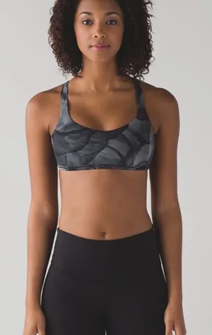 Lululemon Athletica Gray Patterned Sports Bra size 6 thumbnail 1