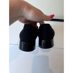 Vintage Y2K Retro Paloma Loafers Womens 9 Black Canvas Block Heel‎ Minimalist thumbnail 5