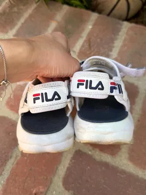 Fila red white blue distributor chunky sandals logo stripes sz 8 women’s #patriotic #utility #streetwear thumbnail 6