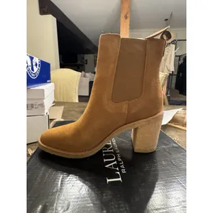 Ralph Lauren Marianna Bootie - Water Repellant Suede Brown Size 10 thumbnail 5