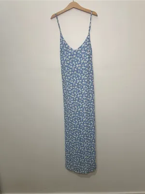 Reformation Nella blue and white floral midi dress size 2 thumbnail 6