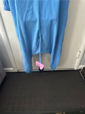 Blue Eeyore-Style Womens Fleece Onesie Pajamas ,costume fo Holloween thumbnail 6