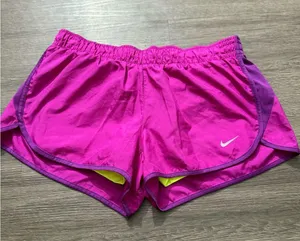 Nike Women's Magenta and Purple Athletic Shorts Size M thumbnail 1