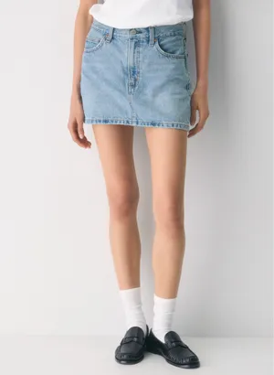 Aritzia Denim Forum The ‘90s Ricci Denim Skirt in 7 Yrs Bleu Taboo thumbnail 3