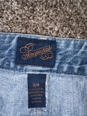 Aeropostale Light Blue Distressed Denim Mini Skirt thumbnail 2